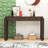 Elegant Oval Entryway Table with Wood Grain Finish and Storage-172397588