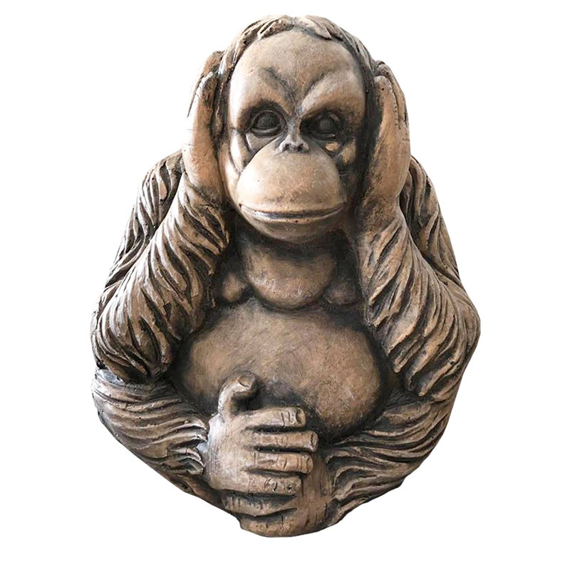 Deerwood Animals Weather Resistant Fiberstone Garden Statue