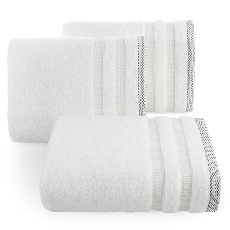 Ivanya Midweight Jacquard Fingertip Towel, White
