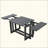 Rustic Extendable Dining Table, Trestle Kitchen Table With Two 12'' Removable Leaf-1973639457