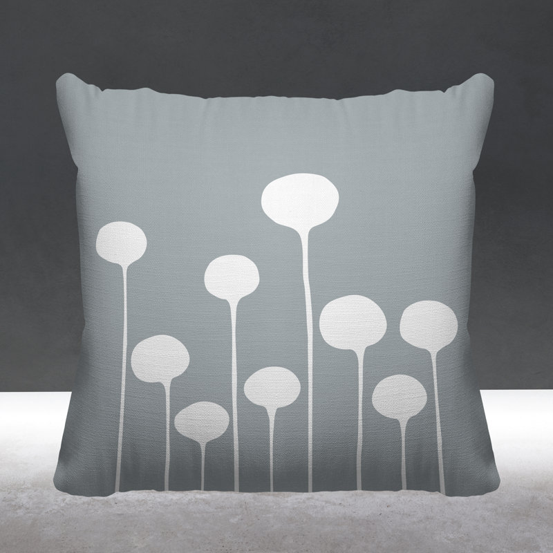 Courtland Outdoor Reversible Throw Pillow, 17W" x 17H", Gray