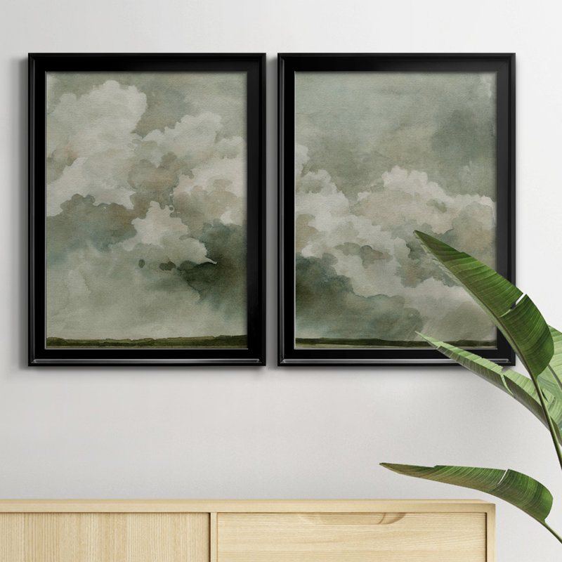 «Coming Rain I», reproduction encadrée de qualité supérieure, prête à être accrochée, H 30,5 po x l 22,5 po x P 1,25 po