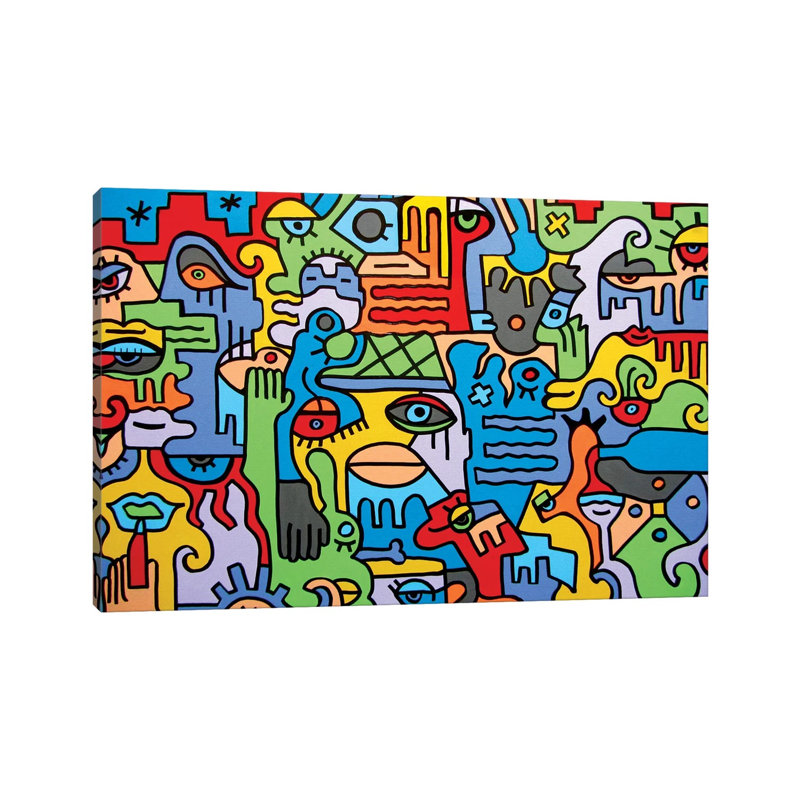 The City by Billy The Artist - Print on Canvas, 20.32 cm H x 30.48 cm W, Wrapped Canvas
