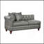 Ensemble de canapé modulaire 3 pièces réversible en similicuir respirant gris ardoise et 2 coussins de canapé capitonnés et 1 repose-pieds