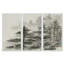 Asian Forest - Cabin & Lodge, ensemble de 3 toiles d'art encadrées-1777240556-1777240544
