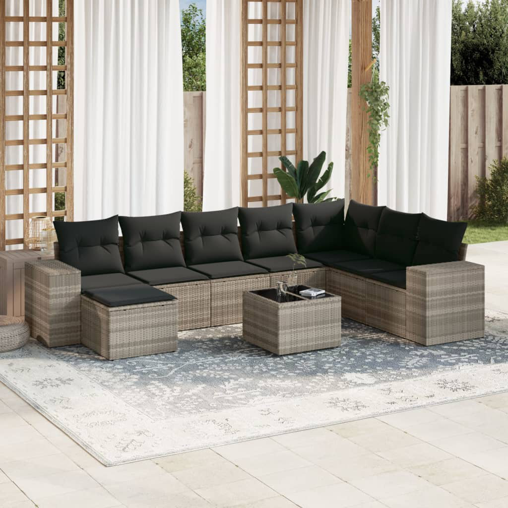 Lounge-Set Borisas aus Rattan mit Polster