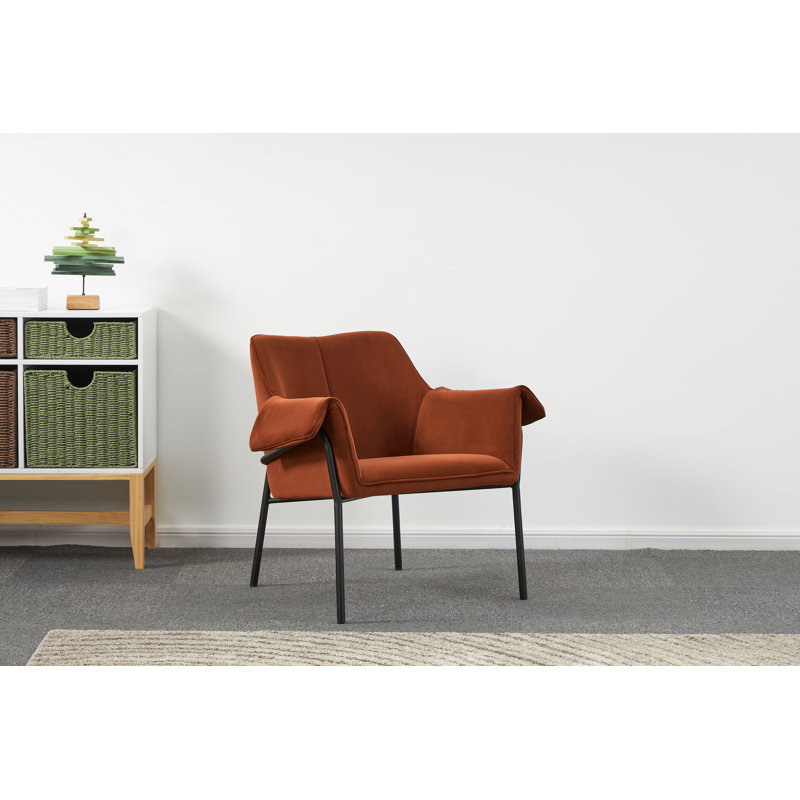 Maraia Upholstered Armchair, Rusty Brown