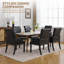 Fauteuil capitonné rembourré à dossier haut, similicuir-1886541569