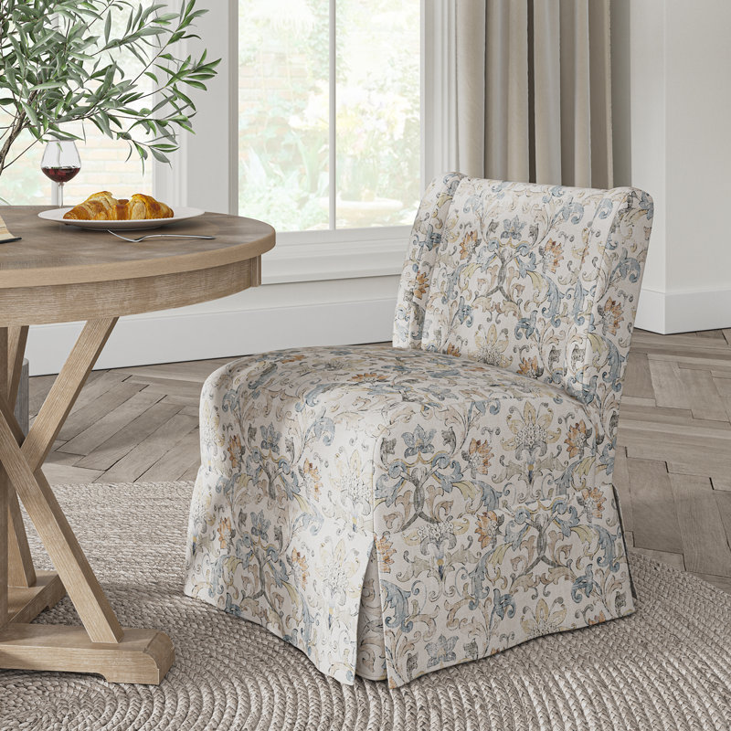 Averykate 28'' Wide Slipcovered Chair with Wingback, Beige