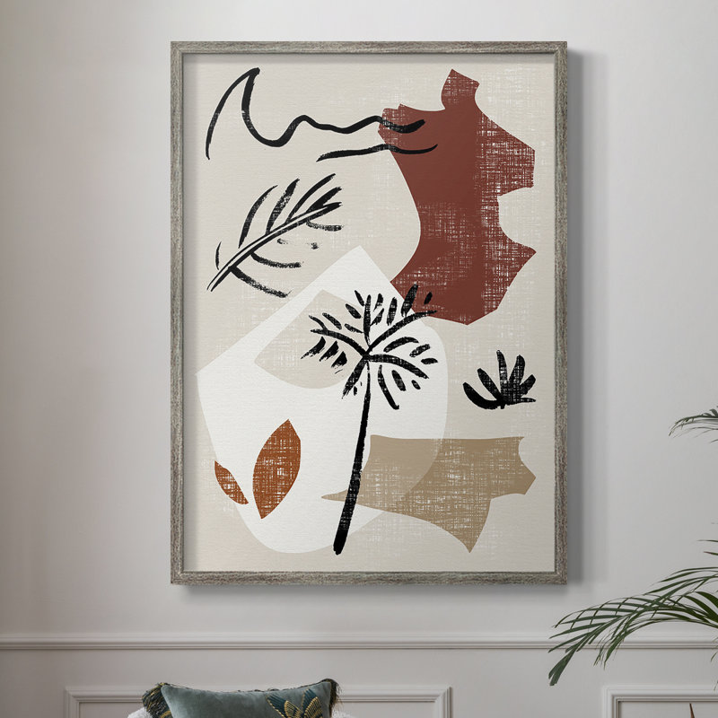 «Soft Palms», reproduction encadrée en bois massif, H 11 po x l 9 po
