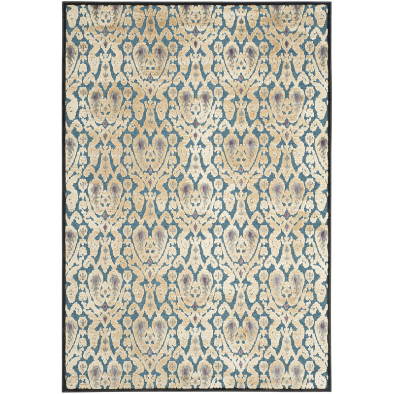 Kimber Ikat Viscose Area Rug, Rectangle 160 x 229 cm
