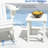 Weather Table - 15" Square Patio Side End For Balcony, Porch, Pool. Strong And Stable, 110 Lbs Capacity, White Pool, Balcony. To Changes, Capacity