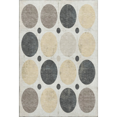 Premium Machine Washable Mayfield AMF1949 Geometric Rug