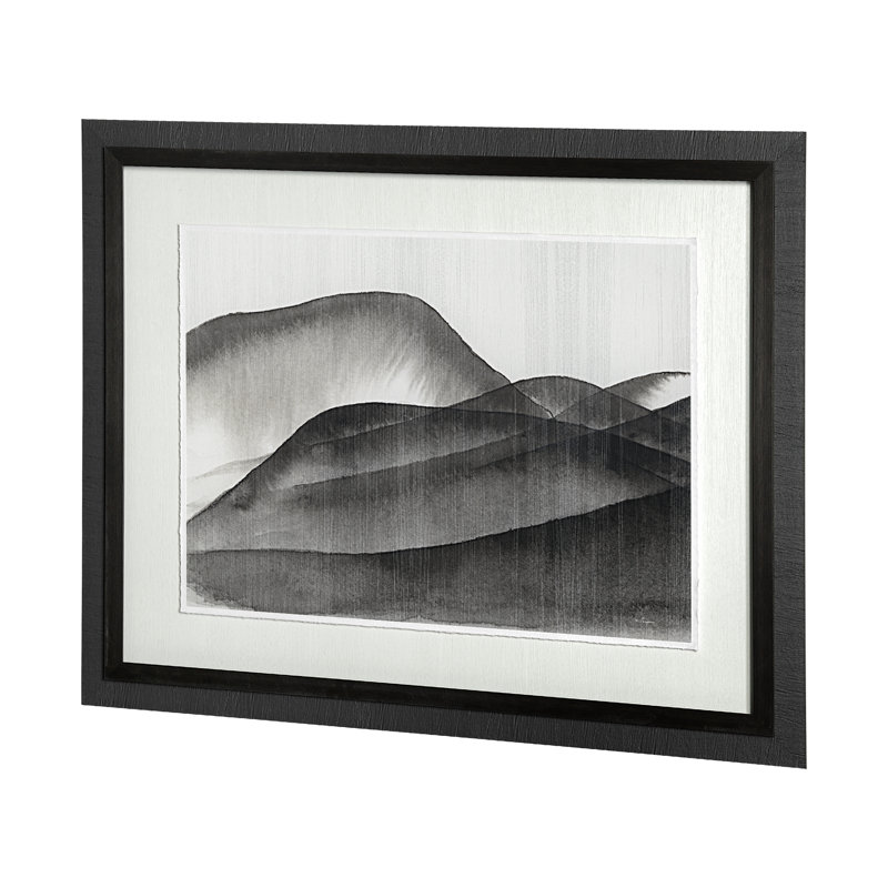 «Beyond the Rainy Hills», reproduction d'art encadrée à la main mat sous verre, Beyond the Rainy Hills I