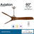 60" Aviation 3 - Blade LED Standard Ceiling Fan with Remote Control and Light Kit Included-22544502