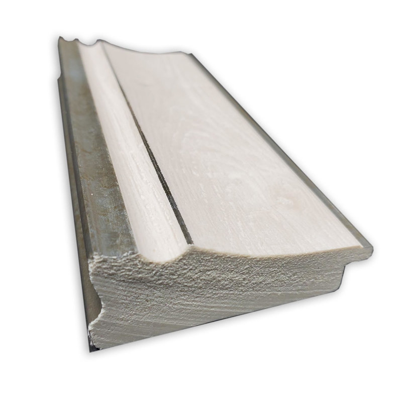 Miroir de salle de bain mural biseauté Reshard Ridge, Argent blanc délavé, 28 po x 22 po