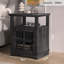Table de bout haute de 24 po avec rangement et prises encastrées Cherelyn pour salon, table de chevet pour chambre à coucher, bureau-88946974-88946975