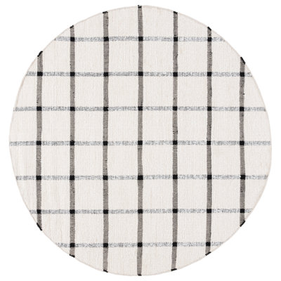Abira Handwoven Recycled Cotton Plaid Rug