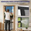Porte moustiquaire rétractable noire 32 po x 79 po, conception pliante peu encombrante, fermeture magnétique de qualité supérieure, cadre en aluminium robuste-125298721