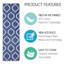 Tapis de marche intérieur antidérapant 9 po x 28 po Drop Design-52287783