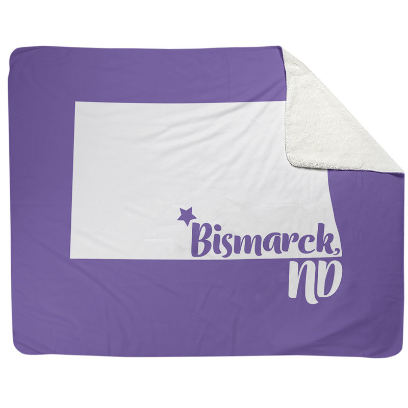 Jeté polaire bismarck north dakota, l 52,5 po x L 62,5 po, Mauve