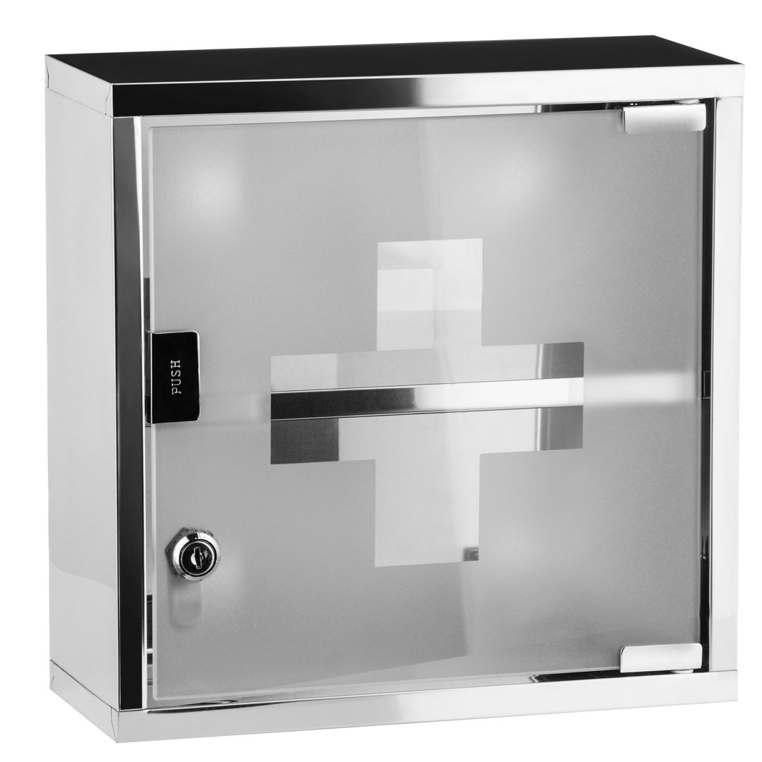 Cedric 300mm W 300mm H Surface Framed Medicine Cabinet Mirror 1 Fixed