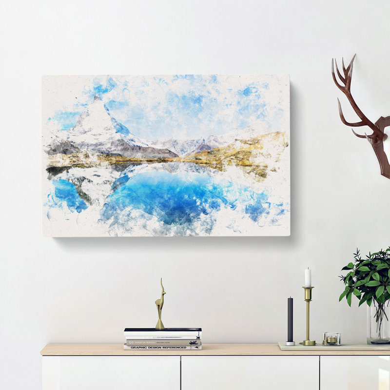 Matterhorn Mountain In Zermatt Switzerland - Wrapped Canvas, 60cm H x 91cm W x 3cm D