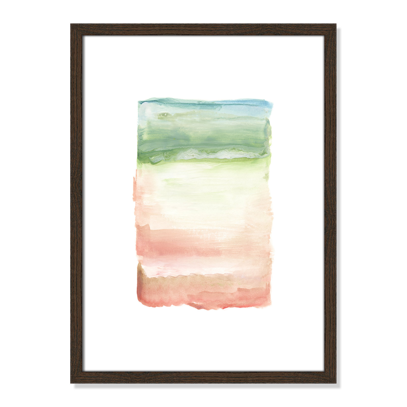 Nabi "Skye I" Print, 23" H x 17" W x 0.75" D, Brown Framed Paper