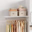 Ensemble de rangement pour garde-robe de 86,61 po de largeur avec 2 tiroirs et miroir