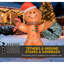 Décoration de jardin extérieure gonflable, bonhomme de pain d'épice gonflable de Noël avec une canne de bonbon avec affichage à DEL