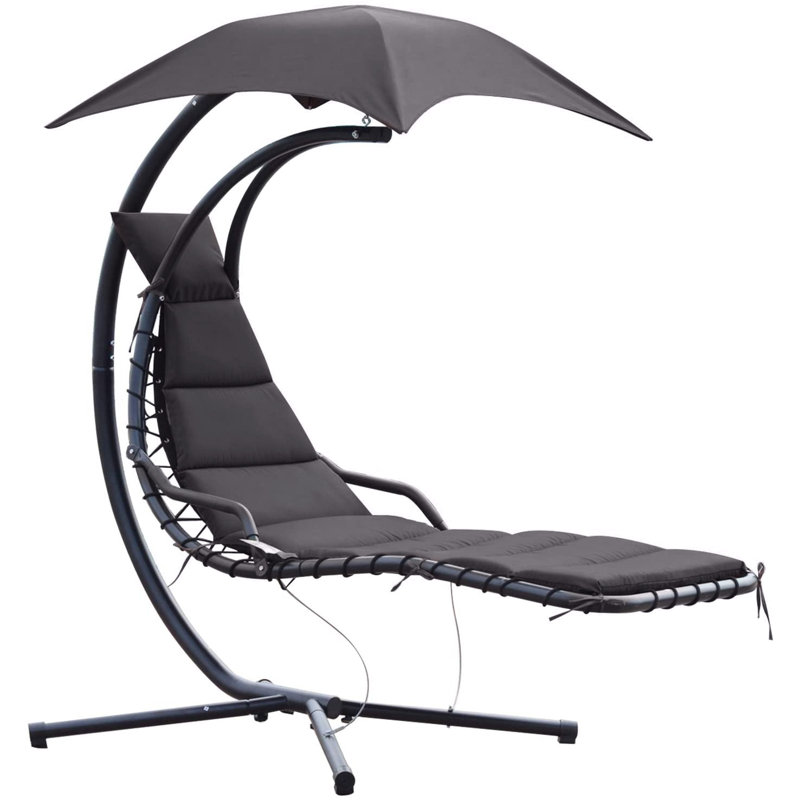 Chaise longue flottante grise pour véranda
