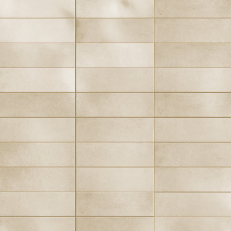 Coco 2" x 6" Porcelain Subway Wall Tile, Canvas Beige