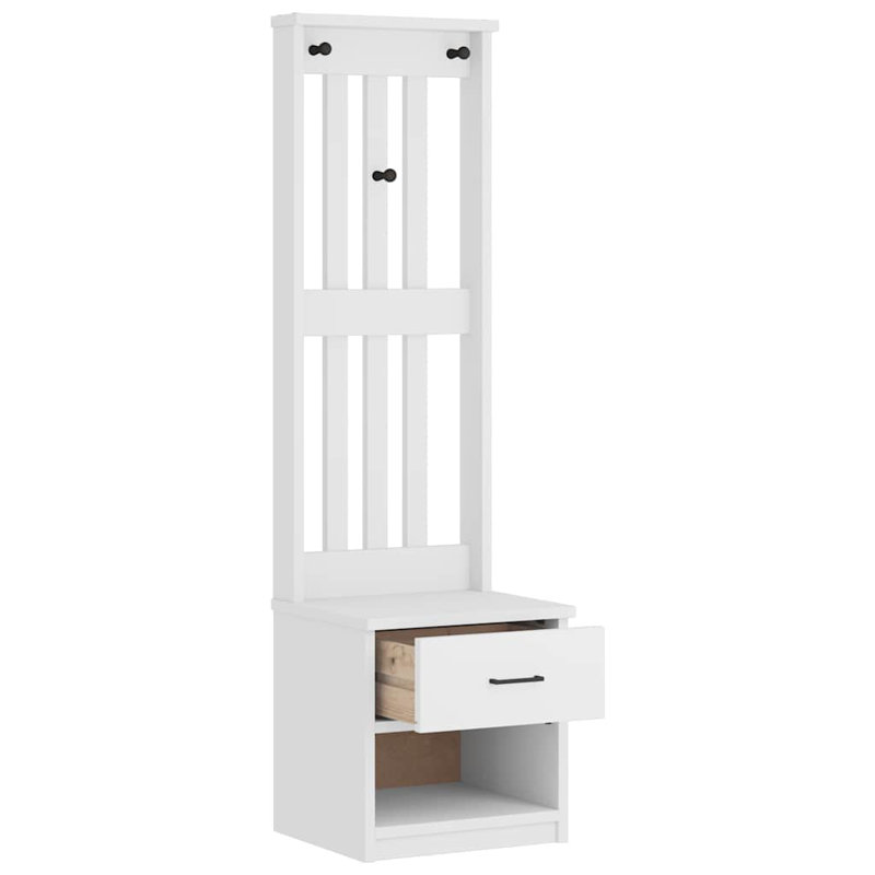 Bossard Hall Tree 45cm Wide, White