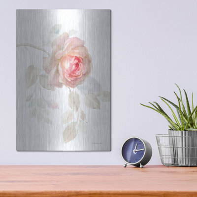 Art mural en métal House of Hampton® «Gentle Rose 1» par Danhui Nai