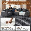 Canapé modulaire en velours courbé - 118, chaise longue rembourrée de compression-1367870196