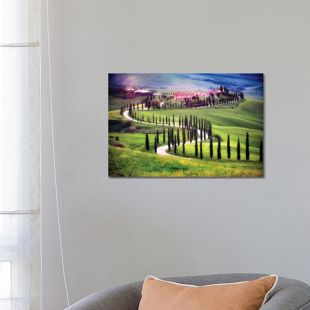 Italy, Tuscany, Val D'orcia. Farm Landscape. by Jaynes Gallery - Wrapped Canvas Print