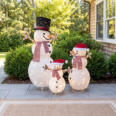 Gutierrez 3-Piece Lighted Snowman Family
