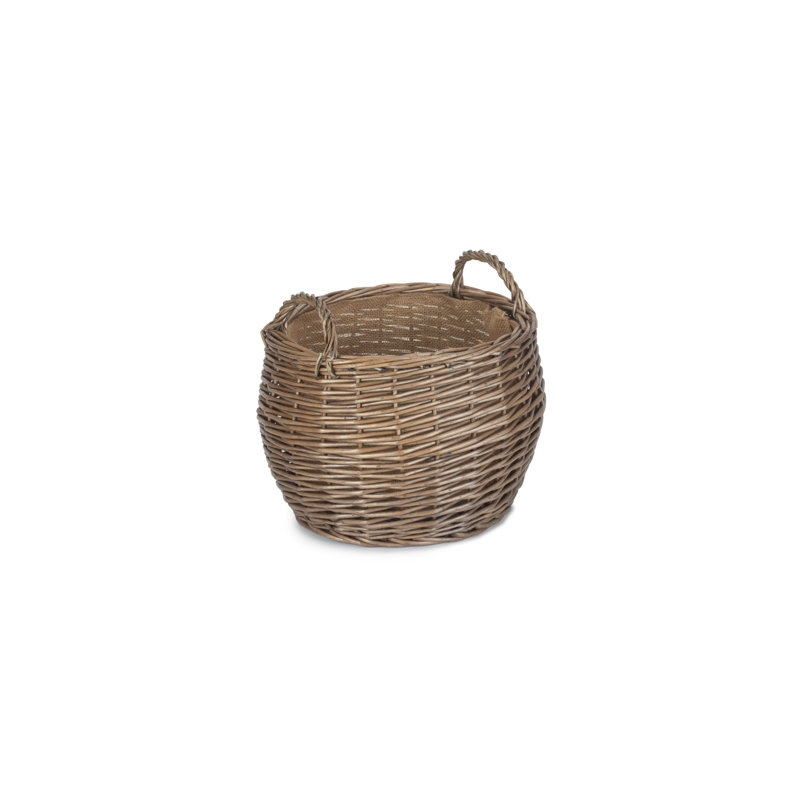 Stumpy Wicker Storage Basket, 30cm H x 35cm W x 35cm D