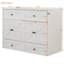 Lit double en blanc brossé avec grand rangement et prises. Améliorez l'utilisation de l'espace. Capacité de poids de 450 lb. Devant rayé. Rangement fonctionnel. Chargement simple. Matelas non inclus. Assemblage-2017939869-2017939870
