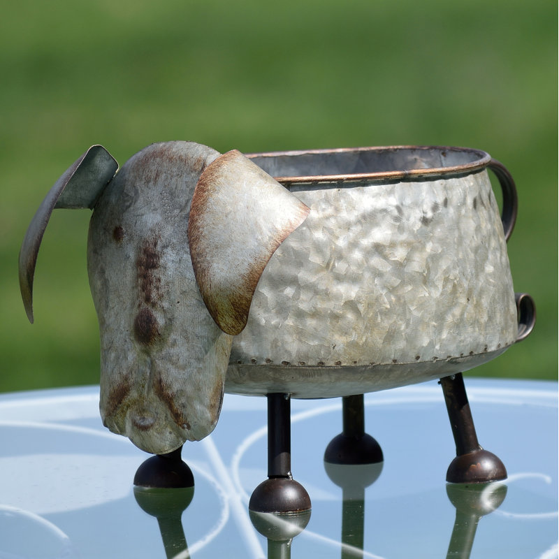 Amalio Handmade Metal Statue Planter