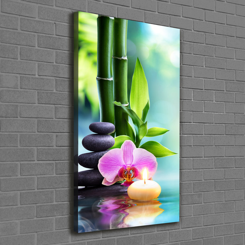 Orchid And Bamboo - Wrapped Canvas Print