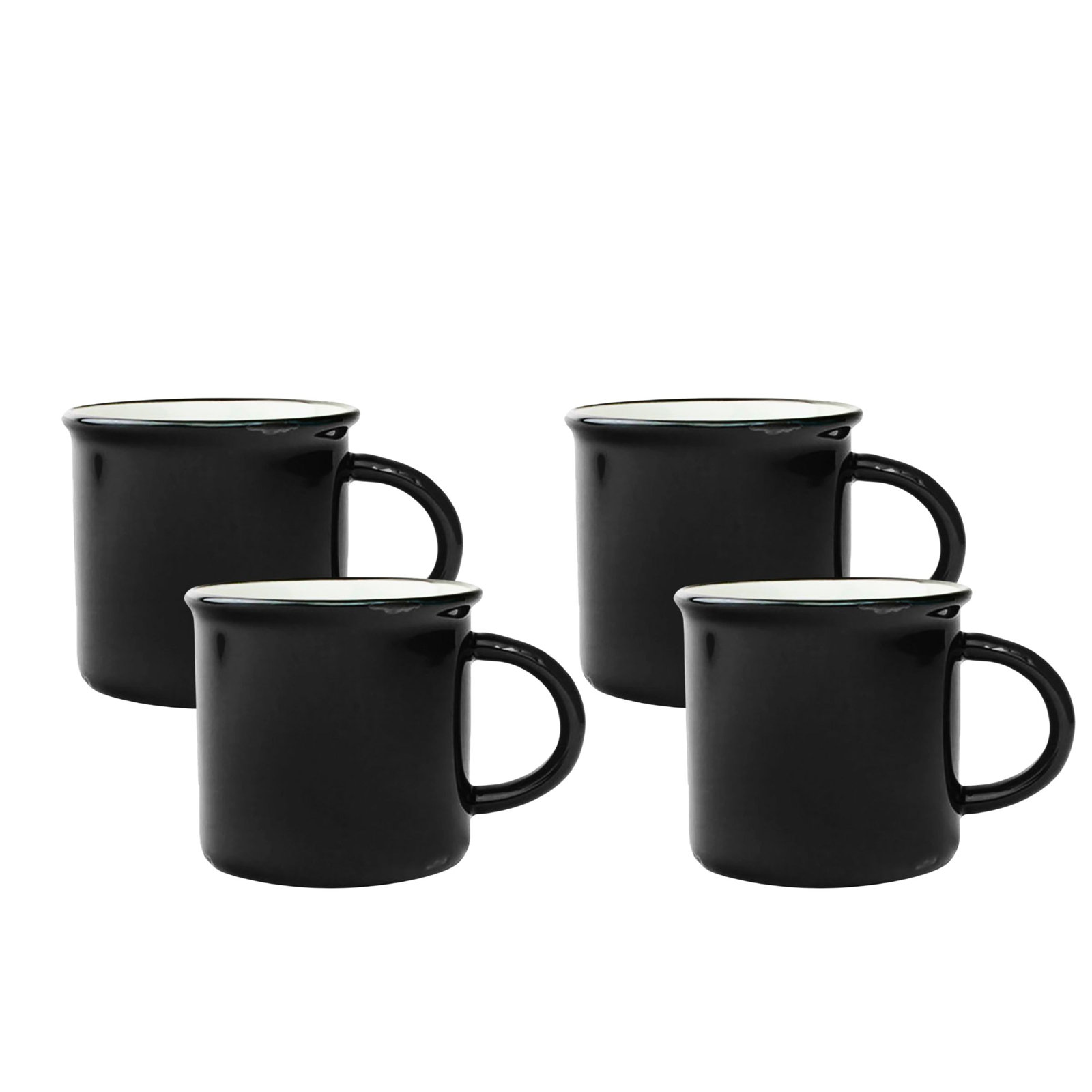 Tinware Stoneware Mug, Black