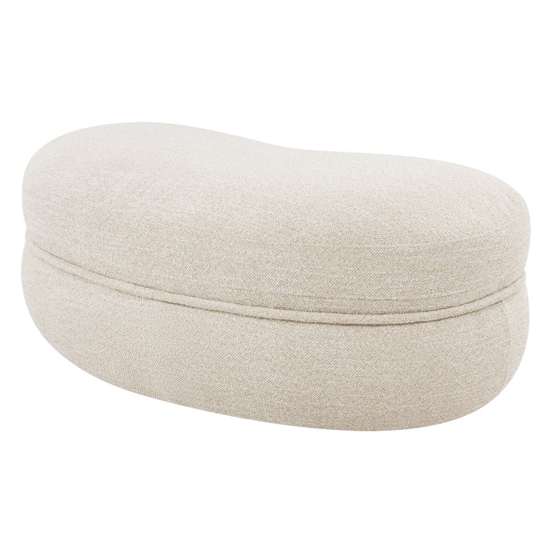 Pouf capitonné d'inspiration vague moderne, Sand Polyester