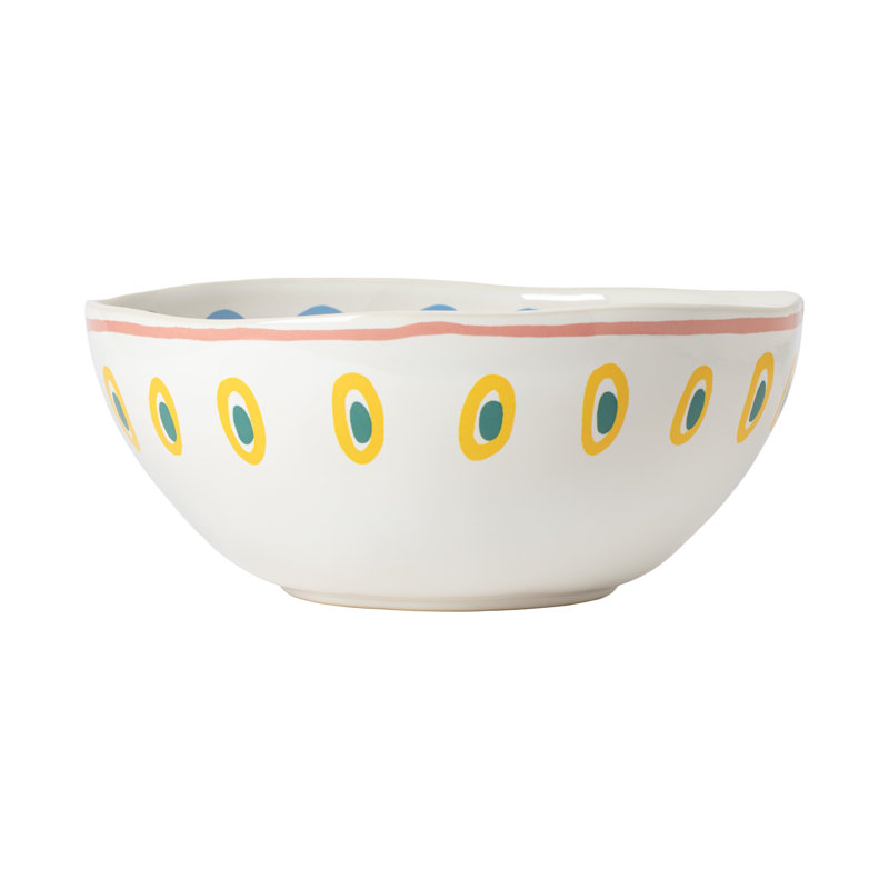 Summer Bliss Serving Bowl, Octopus White