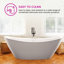 Baignoire autoportante en acrylique 71 po x 33 po-73719602