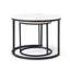 Ensemble de 2 tables basses gigognes à motif circulaire en marbre, peu encombrantes pour la vie moderne et le décor de chambre à coucher-210178825