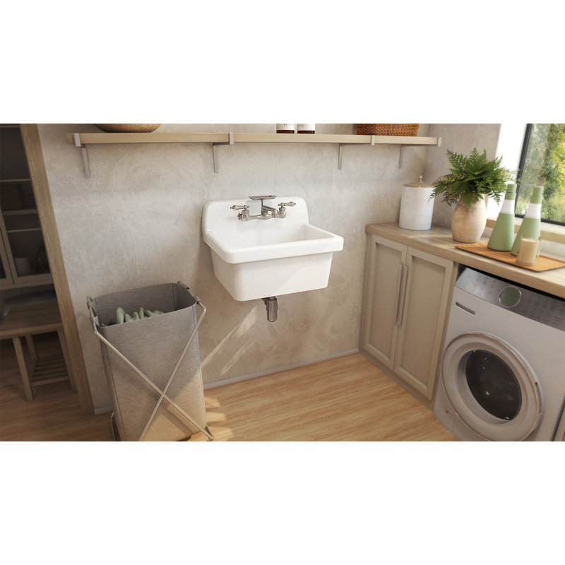 Évier utilitaire 24 po x 19 po Sapphire, blanc