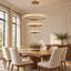 43.75" Modern Urban Bronze 3-Tier Glass Ring LED Chandelier with Dimmable 3CCT Lighting-193455477-193455478
