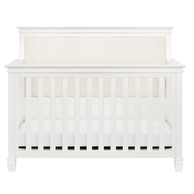 Darlington Warm White 4-in-1 Convertible Upholstered Crib