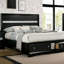 1pc lit grand contemporain noir 1pc